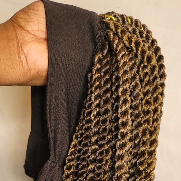 New Handmade Senegalese Twists Headband Crochet Wig, 12 inches. Color #1b - Picture 6 of 9